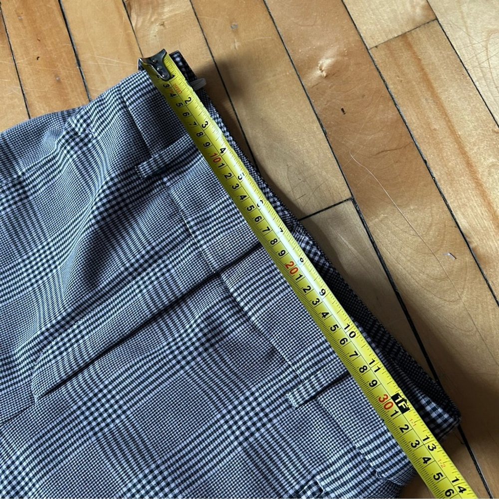 Aritzia Wilfred Sz 6 Tie Front Grey Plaid AcademiA Ankle Tapered Pants - Picture 13 of 13